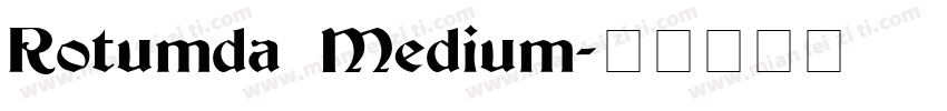 Rotumda Medium字体转换